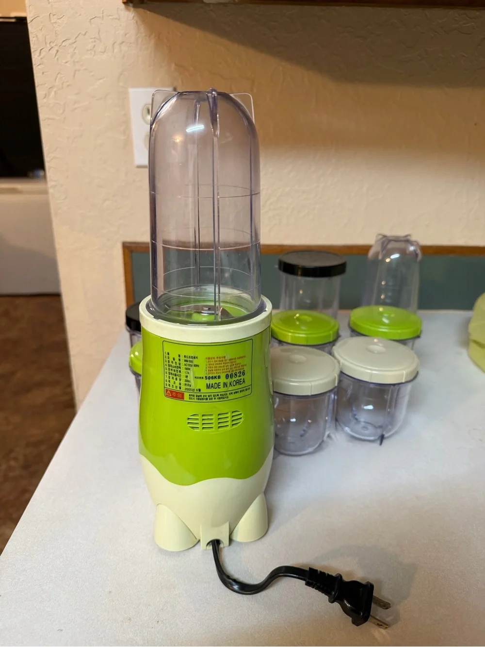Vintage Woowon AnyTop WM-500 Food Processor Chopper Set Korea 2005 NOS Unused